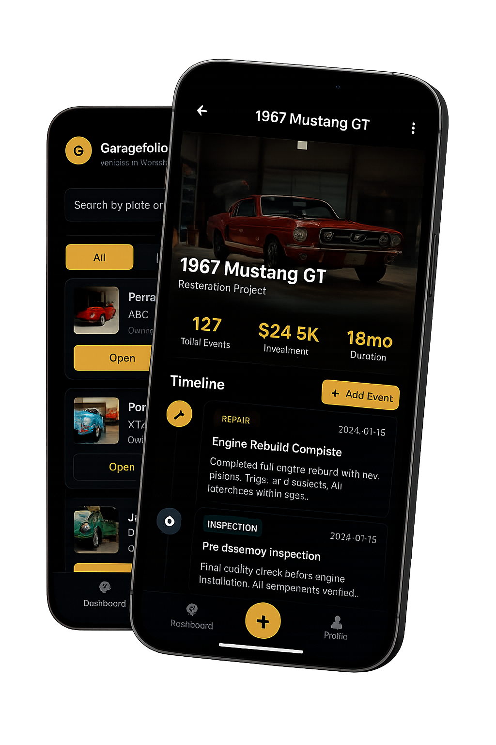 Garagefolio App Preview